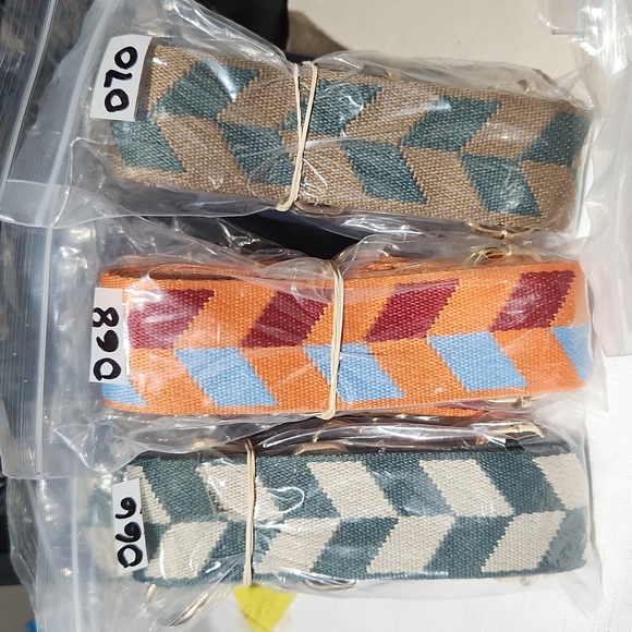 SLANTED or DEVIATED? pattern crossbody/Guitar straps 1½ inches wide - Picture 3 of 6